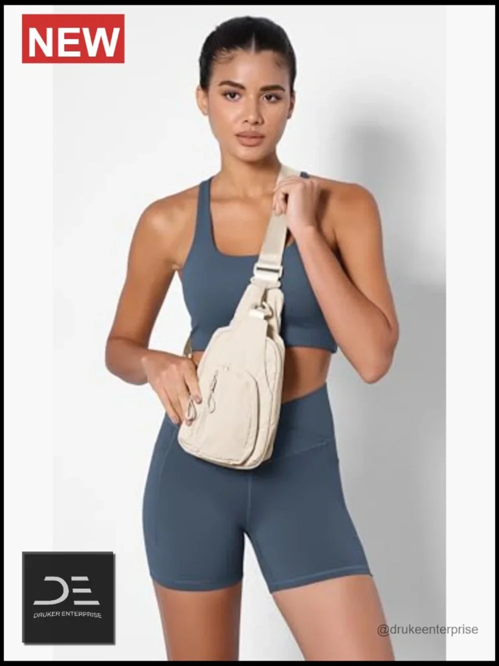 Sling Bag with Adjustable Straps Crossbody Chest Backpack Nylon Lightweight
